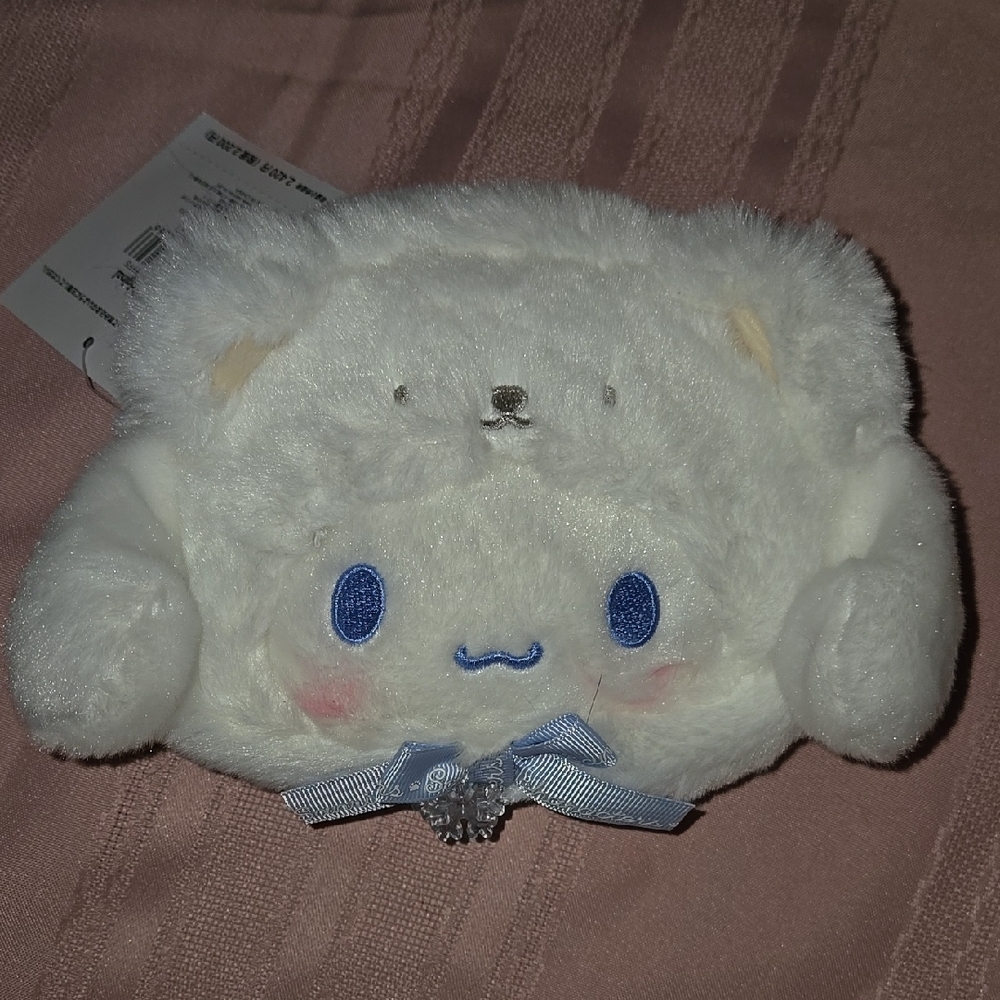 Cute Cinnamoroll White Plush Bear Pouch